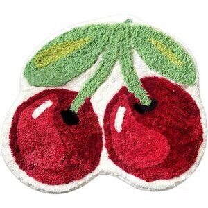 Cherry Bath Mat Cute Non Slip Absorbent Rug for Bathroom Shower Kids Room